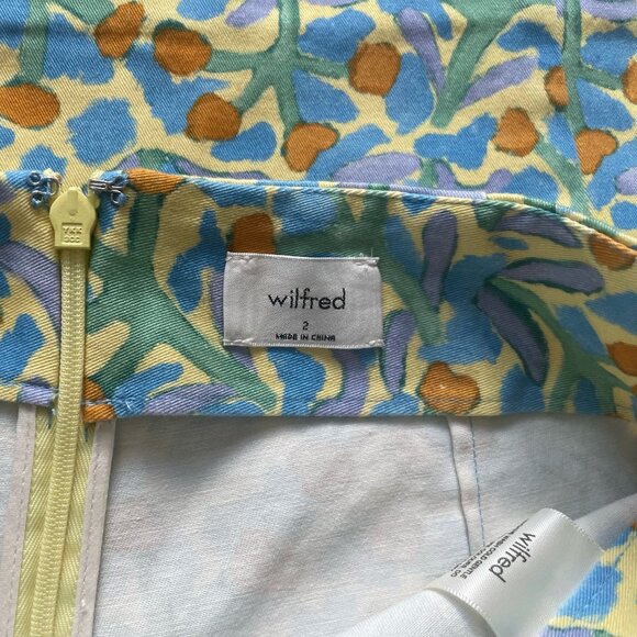 Aritzia Wilfred Floral Print Muse Pants High Rise Cropped Ankle Length Size2 New - Picture 7 of 9